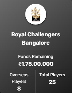 IPL 2023 Auction Royal Challengers Bangalore